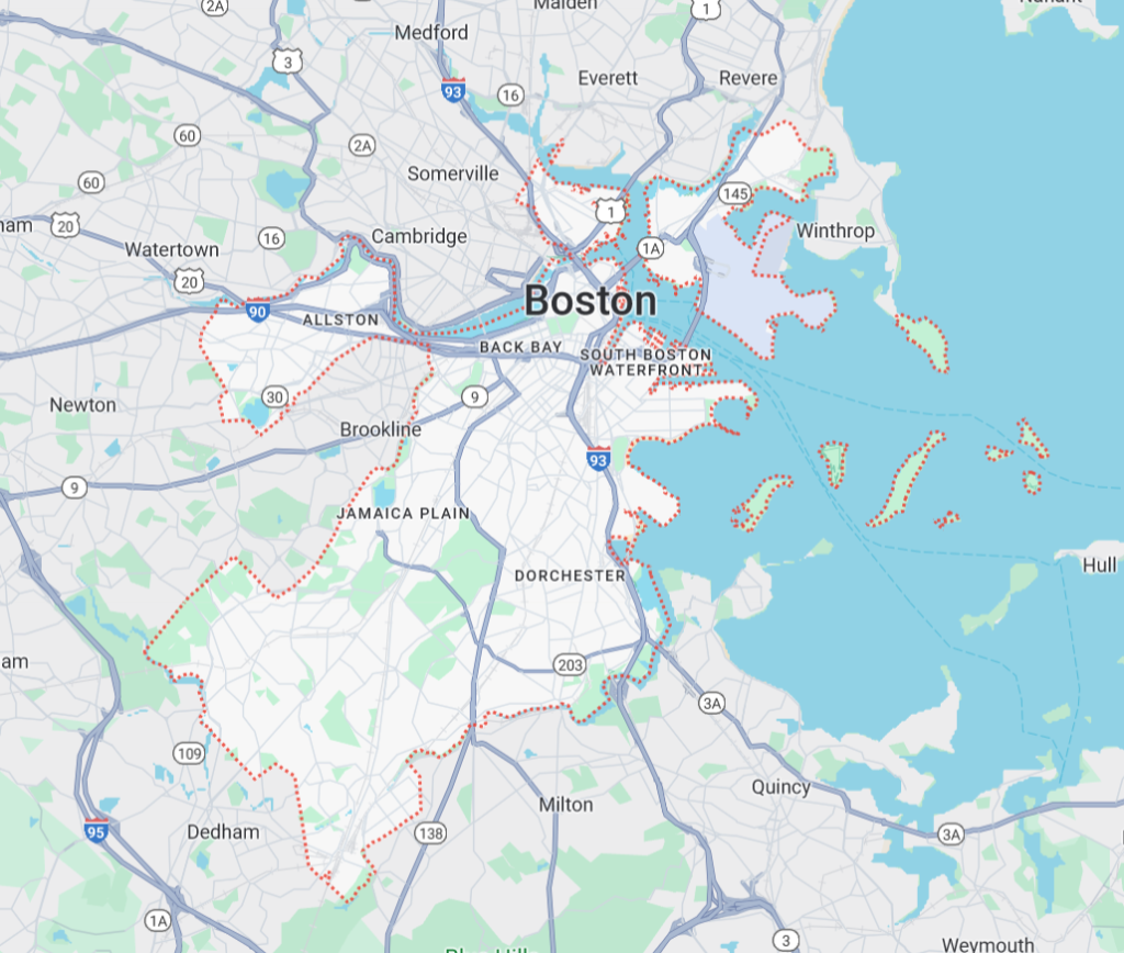 Our Home Water Service Map for Boston, MA
