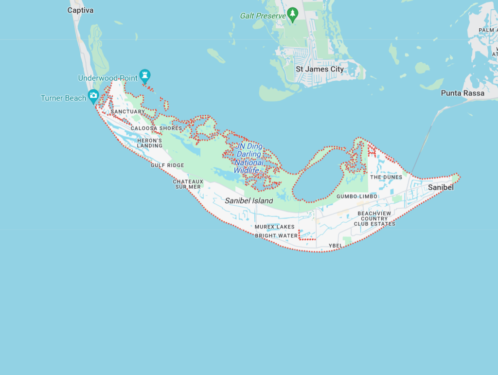 Home Water Treatment and Testing Service Map for Sanibel Island in Florida